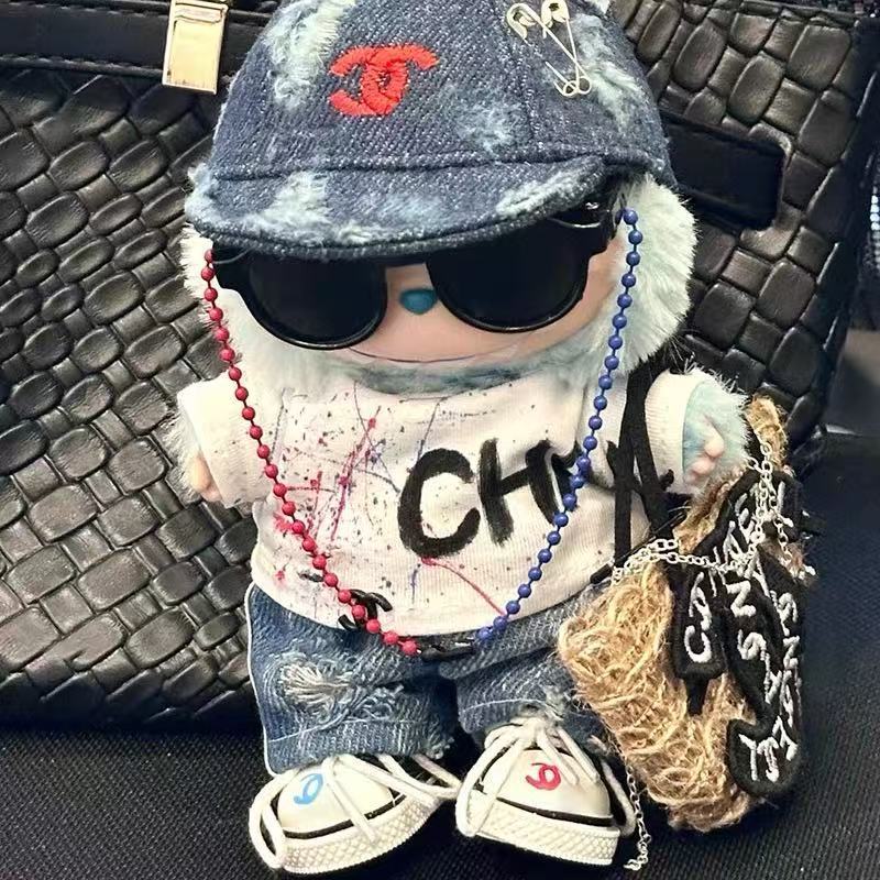 Clothes only)Discover Adorable CC Style Casual Clothes for 17cm Labubu – Perfect Fit for Stylish Playtime Adventures