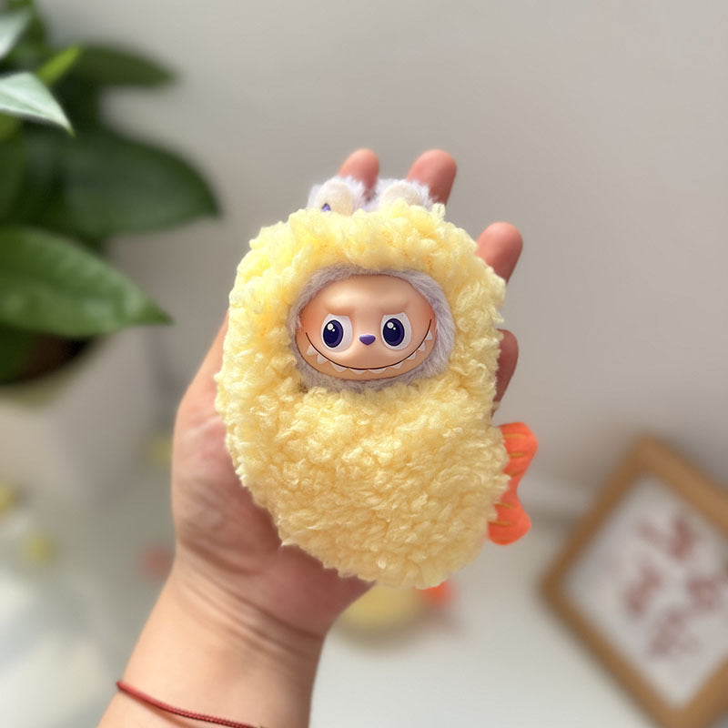 Mini4Dela Bubu Vinyl Face Plush Blind Box Doll Clothes Dinosaur Shark Little Chanel Style Little Nose Baby Clothes