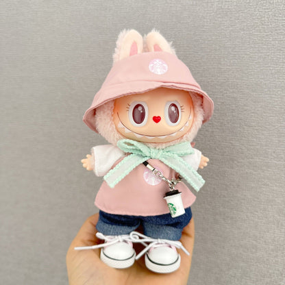 Clothes Only】Unleash Style with the 17CM LABUBU Starbucks Pink Set - Your Perfect Trendy Outfit for Every Occasion