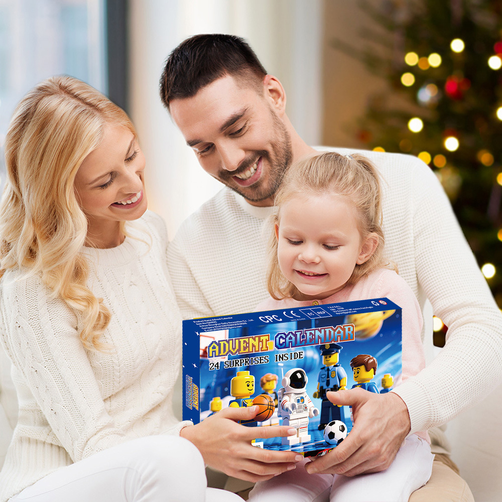 24-Day Countdown Advent Calendar for Kids - Exciting Basketball Star Building Blocks Blind Box Gift for Christmas Celebration