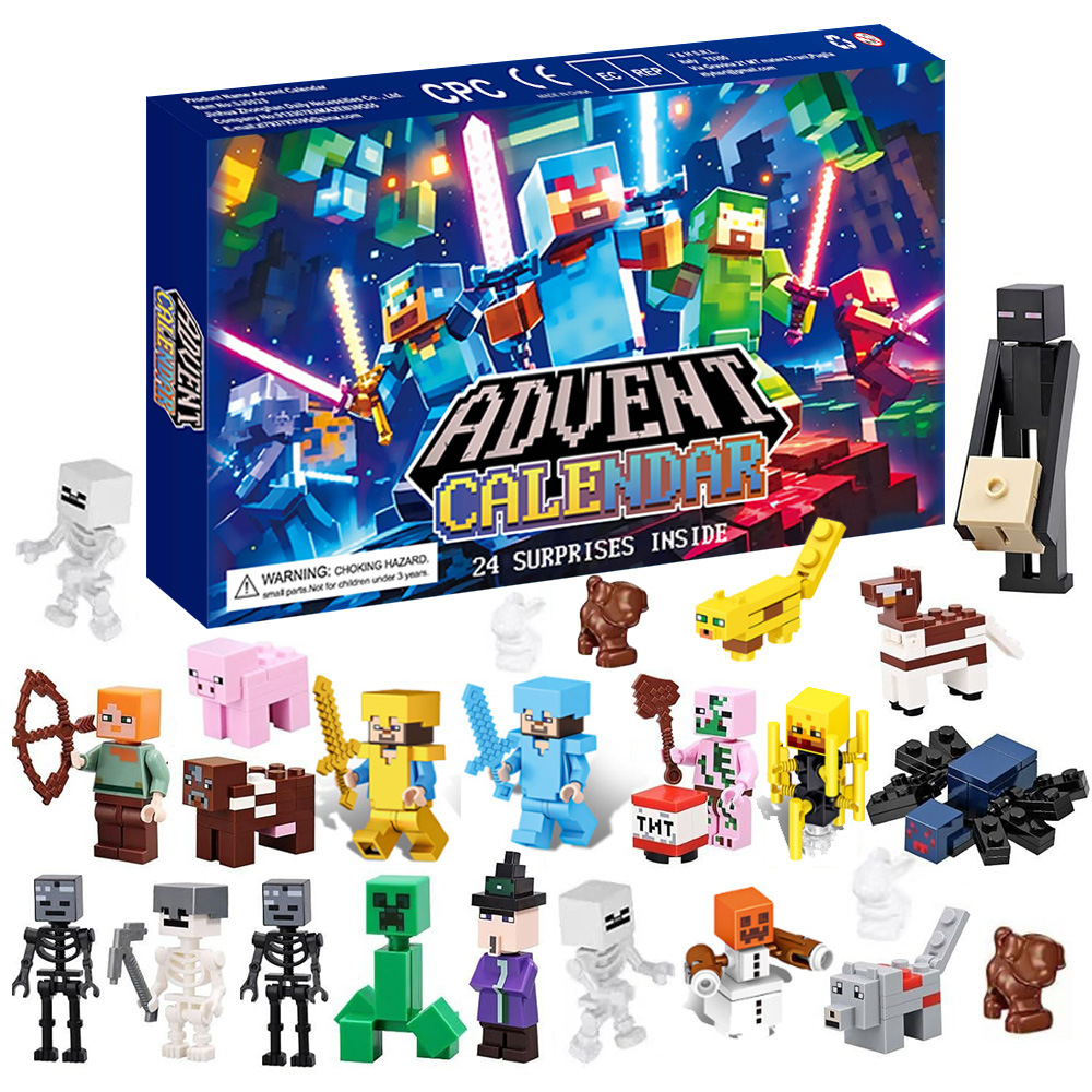 24-Day Advent Calendar - Countdown to Christmas with My World Blind Box! Perfect Kids Gift for Festive Fun and Excitement