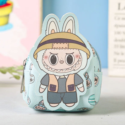 1pc)Cute Labubu Coin Purse - Adorable Cartoon Design Kids' Coin Pouch, Ideal for On-the-Go Fun & Easy Organization