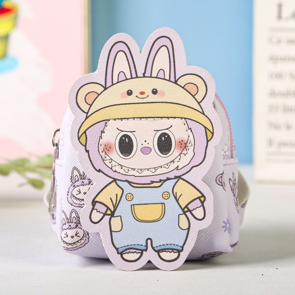 1pc)Cute Labubu Coin Purse - Adorable Cartoon Design Kids' Coin Pouch, Ideal for On-the-Go Fun & Easy Organization