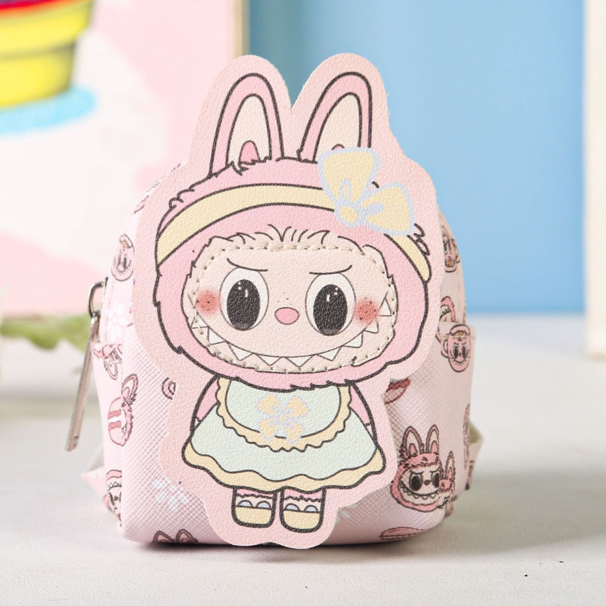 1pc)Cute Labubu Coin Purse - Adorable Cartoon Design Kids' Coin Pouch, Ideal for On-the-Go Fun & Easy Organization