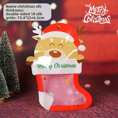10pc)Charming Christmas Eve Sealed Bags for Sealing Holiday Cookies, Candies & Small Gifts - Elevate Your Festive Spirit this Season