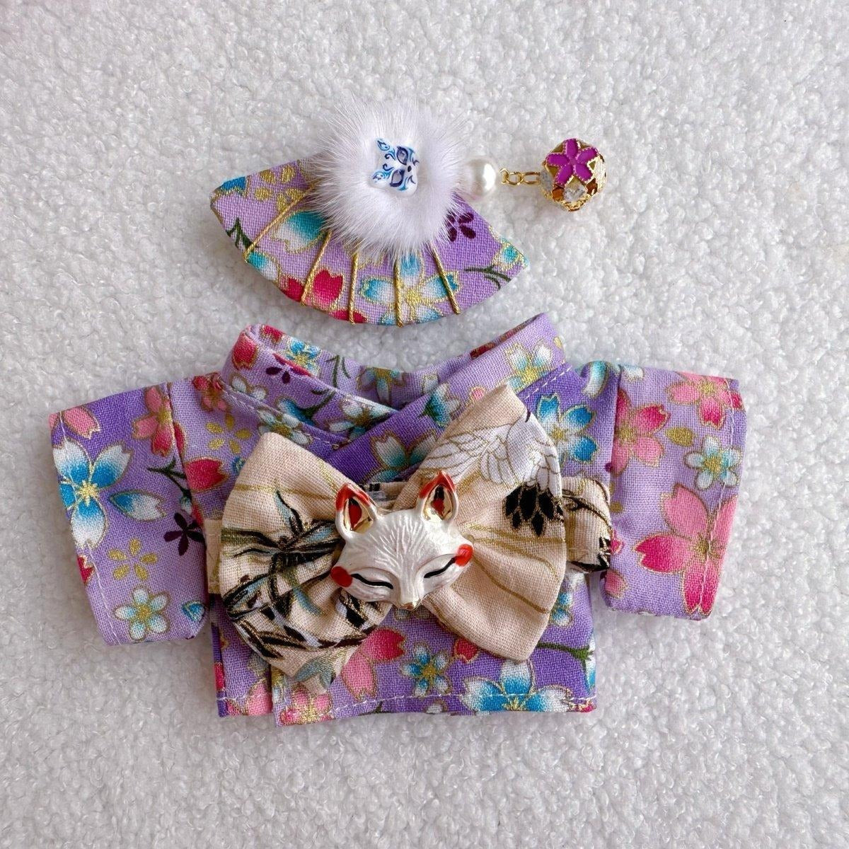 Clothes only)Kimono Suitable for 17cm Labubu Dolls – Perfect for Playtime & Dress-Up Fun, Embrace Fashion Trends Today