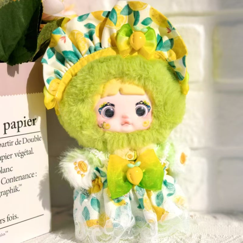 Clothes only)Adorable 20CM NOMMI Doll Wearable Lemon Dress – Perfect for Summer Playdates & Fashion-Forward Fun