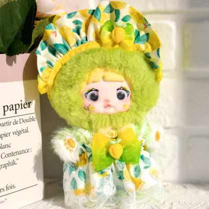 Clothes only)Adorable 20CM NOMMI Doll Wearable Lemon Dress – Perfect for Summer Playdates & Fashion-Forward Fun