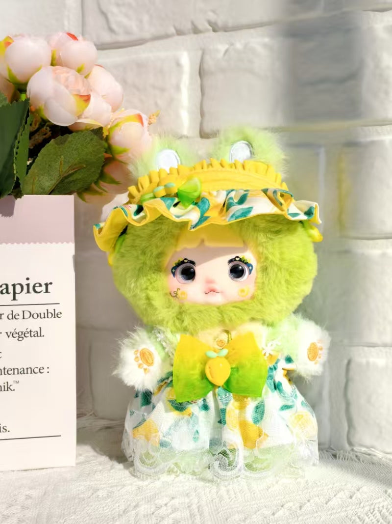 Clothes only)Adorable 20CM NOMMI Doll Wearable Lemon Dress – Perfect for Summer Playdates & Fashion-Forward Fun