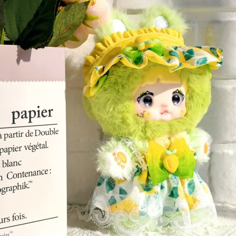Clothes only)Adorable 20CM NOMMI Doll Wearable Lemon Dress – Perfect for Summer Playdates & Fashion-Forward Fun