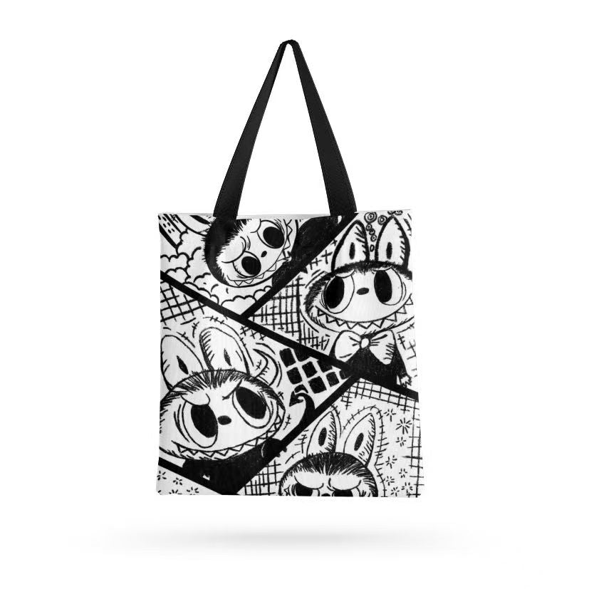 labubbu Single Shoulder Canvas Tote Bag – Chic & Versatile Carry-All for Work, Travel & Daily Adventures – Eco-Friendly Style in Every Stitch