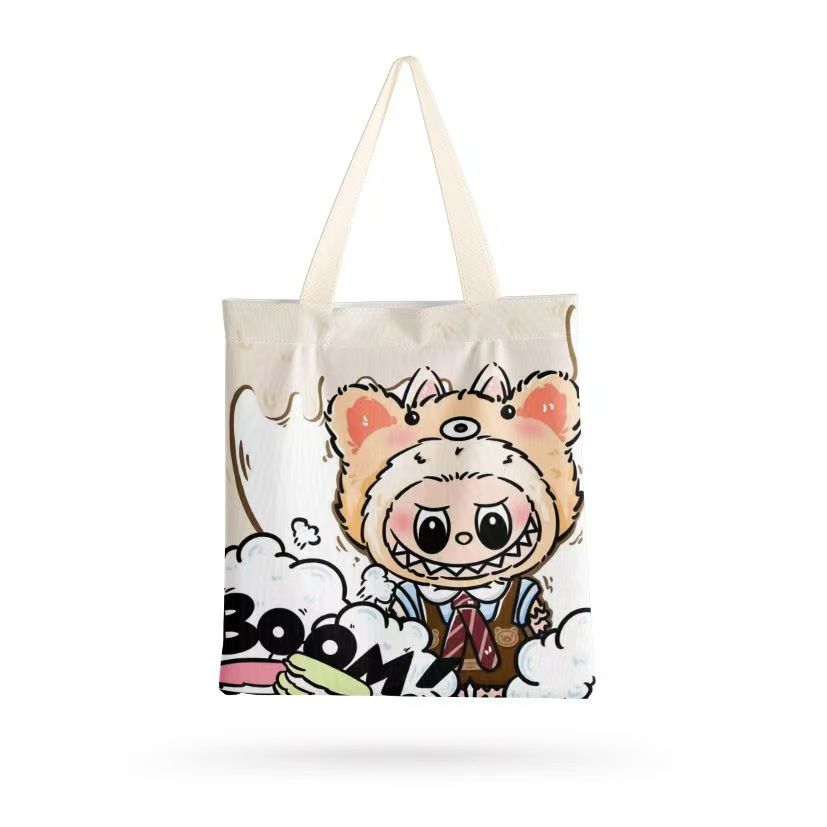 labubbu Single Shoulder Canvas Tote Bag – Chic & Versatile Carry-All for Work, Travel & Daily Adventures – Eco-Friendly Style in Every Stitch