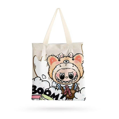 labubbu Single Shoulder Canvas Tote Bag – Chic & Versatile Carry-All for Work, Travel & Daily Adventures – Eco-Friendly Style in Every Stitch