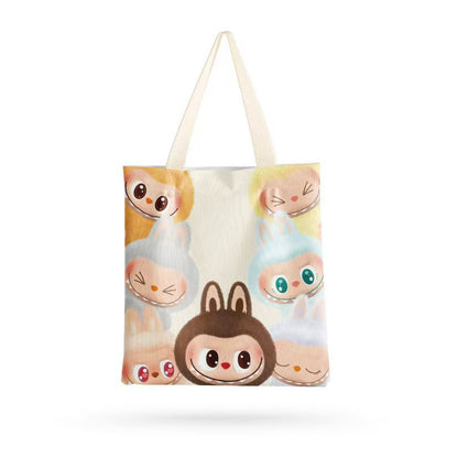 labubbu Single Shoulder Canvas Tote Bag – Chic & Versatile Carry-All for Work, Travel & Daily Adventures – Eco-Friendly Style in Every Stitch