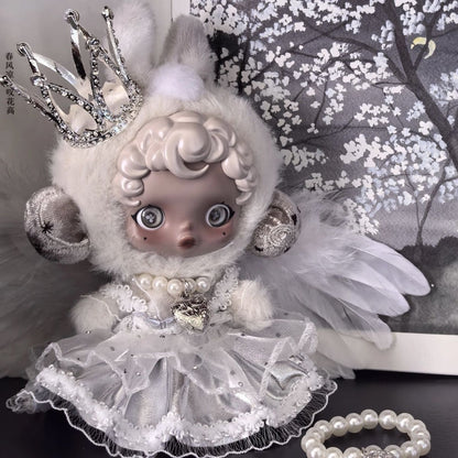 Clothes only)Enchant Your Little One with Our Stunning Crown Wings Dress Suitable for Skullpanda – Perfect for Dress-Up, Parties & Imaginative Play