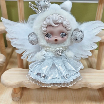 Clothes only)Enchant Your Little One with Our Stunning Crown Wings Dress Suitable for Skullpanda – Perfect for Dress-Up, Parties & Imaginative Play