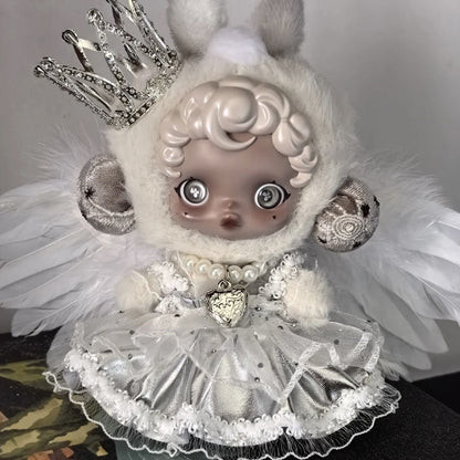 Clothes only)Enchant Your Little One with Our Stunning Crown Wings Dress Suitable for Skullpanda – Perfect for Dress-Up, Parties & Imaginative Play