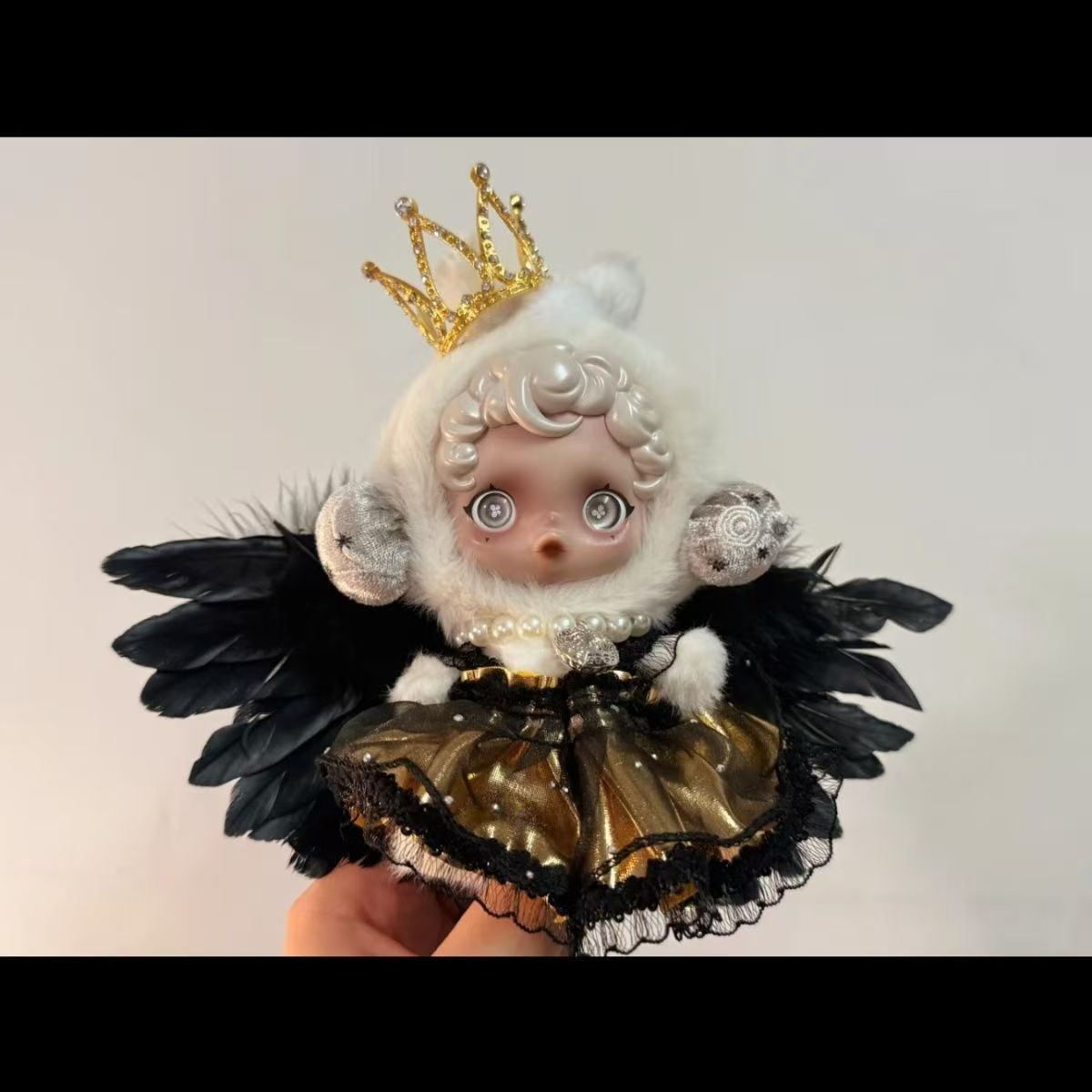 Clothes only)Enchant Your Little One with Our Stunning Crown Wings Dress Suitable for Skullpanda – Perfect for Dress-Up, Parties & Imaginative Play