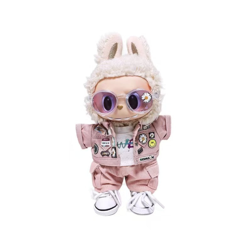 Stylish GD-Inspired Denim Wear for 17cm Labubu Charm Dolls – Elevate Your Doll's Wardrobe Today