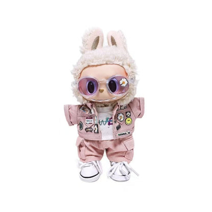 Stylish GD-Inspired Denim Wear for 17cm Labubu Charm Dolls – Elevate Your Doll's Wardrobe Today