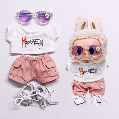 Stylish GD-Inspired Denim Wear for 17cm Labubu Charm Dolls – Elevate Your Doll's Wardrobe Today