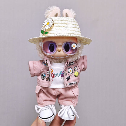 Stylish GD-Inspired Denim Wear for 17cm Labubu Charm Dolls – Elevate Your Doll's Wardrobe Today