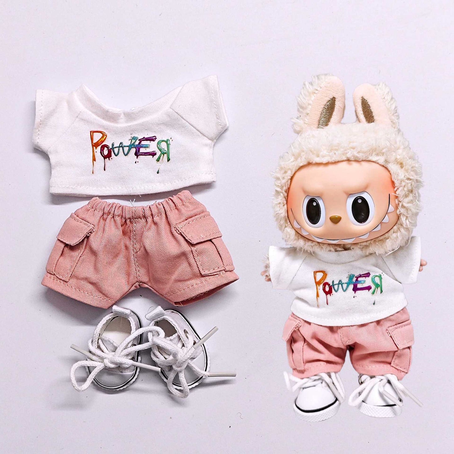 Stylish GD-Inspired Denim Wear for 17cm Labubu Charm Dolls – Elevate Your Doll's Wardrobe Today