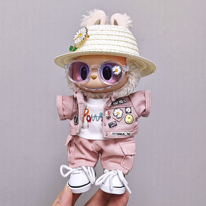Stylish GD-Inspired Denim Wear for 17cm Labubu Charm Dolls – Elevate Your Doll's Wardrobe Today