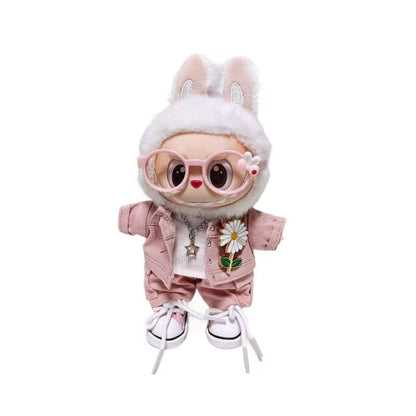 Stylish GD-Inspired Denim Wear for 17cm Labubu Charm Dolls – Elevate Your Doll's Wardrobe Today