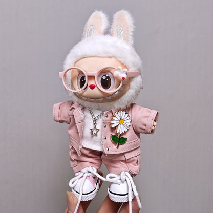 Stylish GD-Inspired Denim Wear for 17cm Labubu Charm Dolls – Elevate Your Doll's Wardrobe Today