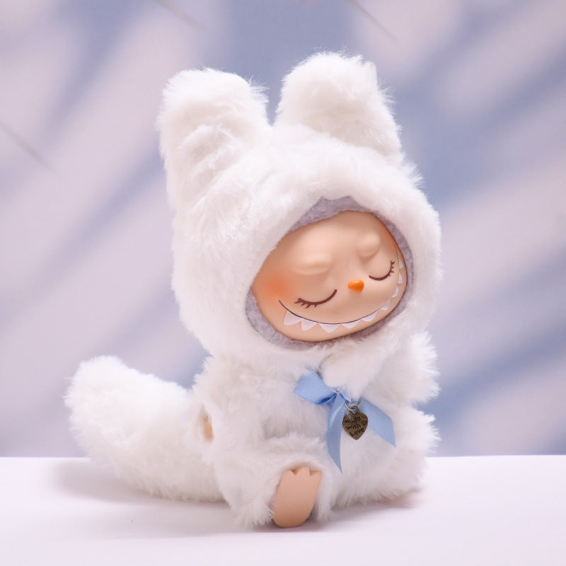 Clothes Only】Cozy & Cute: Plush Monster Costume Perfectly Fit for 17cm Labubu - Unleash Cuteness and Fun