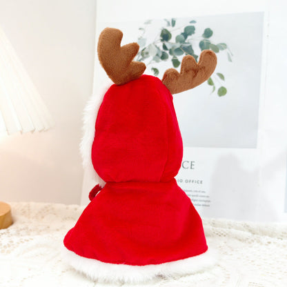 Clothes Only）Adorable 17cm Labubu Doll Christmas Outfits: Cozy Cape, Sweater & Hat Set - Perfect for Holiday Fun