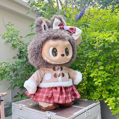 Only Clothes for Sale] Unleash Your Inner Royalty with the Queen Red Cloak - Perfectly Tailored for 58cm ZIMOMO Labubu Dolls, a Must-Have for Collectors!