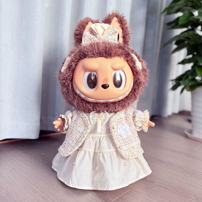 Only Clothes for Sale] Unleash Your Inner Royalty with the Queen Red Cloak - Perfectly Tailored for 58cm ZIMOMO Labubu Dolls, a Must-Have for Collectors!