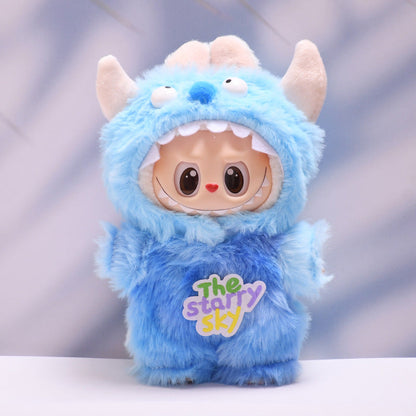 Clothes Only】Cozy & Cute: Plush Monster Costume Perfectly Fit for 17cm Labubu - Unleash Cuteness and Fun