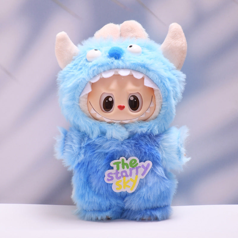 Clothes Only】Cozy & Cute: Plush Monster Costume Perfectly Fit for 17cm Labubu - Unleash Cuteness and Fun