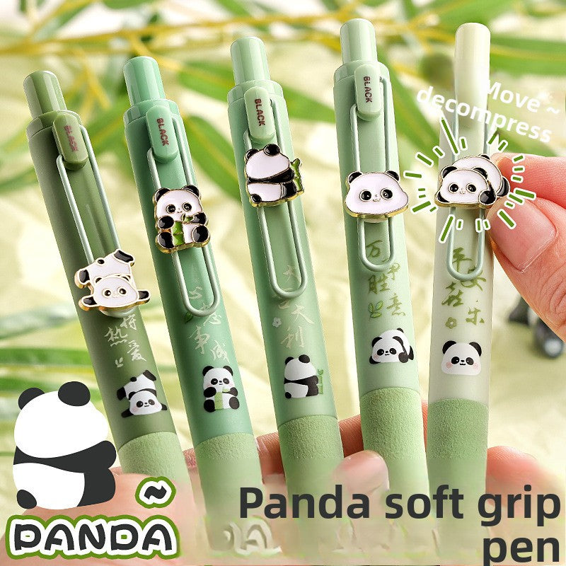5PC)Adorable Cute Panda Gel Pen Series - Bring Joy to Your Writing with Stylish, Fun Designs for All Ages