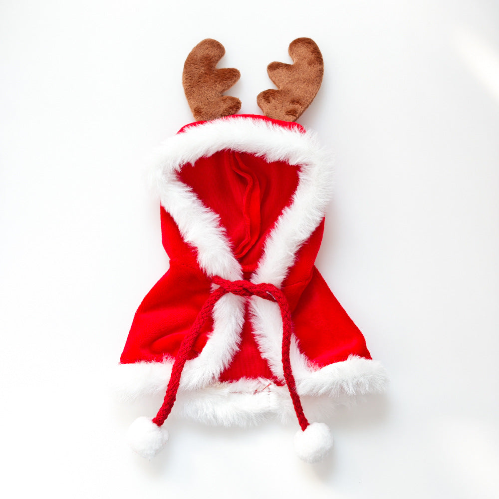 Clothes Only）Adorable 17cm Labubu Doll Christmas Outfits: Cozy Cape, Sweater & Hat Set - Perfect for Holiday Fun