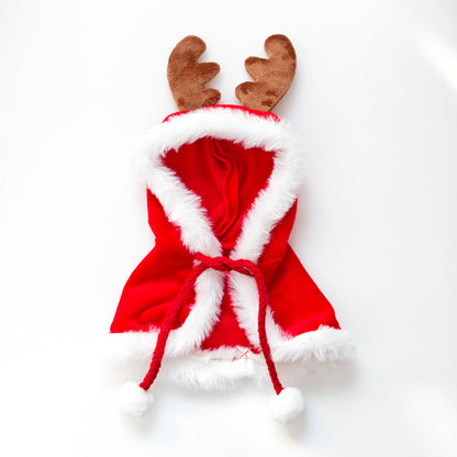 Clothes Only）Adorable 17cm Labubu Doll Christmas Outfits: Cozy Cape, Sweater & Hat Set - Perfect for Holiday Fun