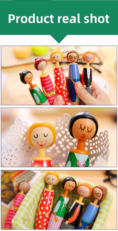 5PC)Adorable Cartoon Smile Doll Ballpoint Pen – Perfect Gift for Kids & Students, Elevate Your Writing with Fun & Joy