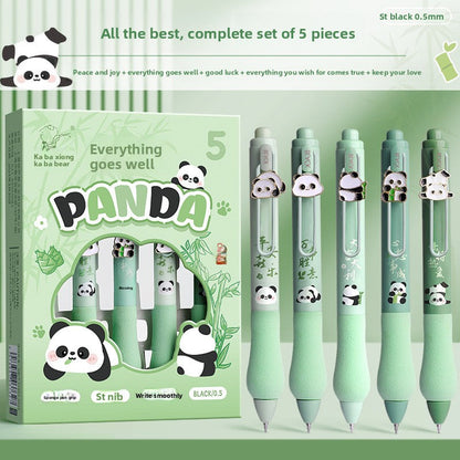 5PC)Adorable Cute Panda Gel Pen Series - Bring Joy to Your Writing with Stylish, Fun Designs for All Ages