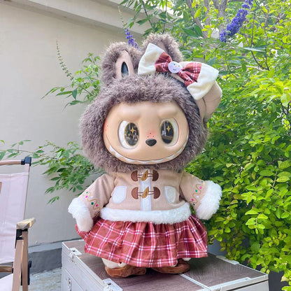 Only Clothes for Sale] Unleash Your Inner Royalty with the Queen Red Cloak - Perfectly Tailored for 58cm ZIMOMO Labubu Dolls, a Must-Have for Collectors!