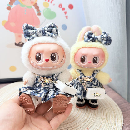 【Only Doll Clothes】Chic Labubu Suspender Set: Perfect for Playtime or Parties – Dress Your Child in This Stylish & Cozy Outfit Today