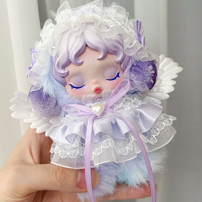 Clothes Only)Transform Your Look with Skullpanda Angel Art Bubble Series Wings Replacement Outfit Set – Perfect for Playful Cosplay Adventures