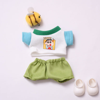 Clothes Only】Buzz into Fun with the 17cm Labubu Doll Bee T-Shirt Set - Adorable, Trendy & Perfect for Playtime Adventures!