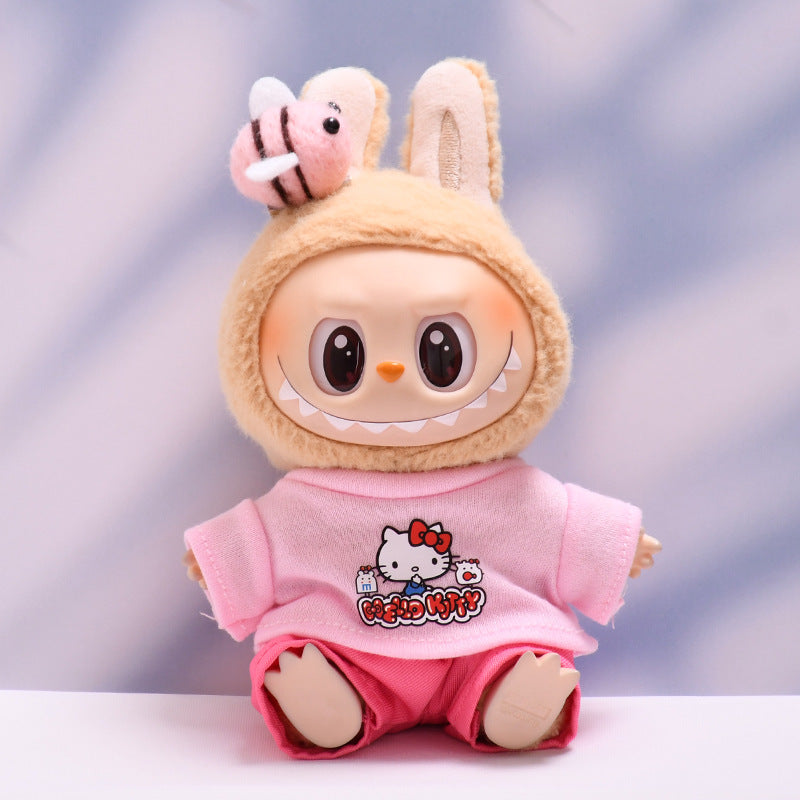 Clothes Only】Buzz into Fun with the 17cm Labubu Doll Bee T-Shirt Set - Adorable, Trendy & Perfect for Playtime Adventures!