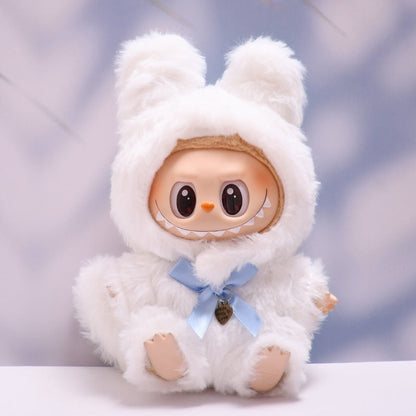 Clothes Only】Cozy & Cute: Plush Monster Costume Perfectly Fit for 17cm Labubu - Unleash Cuteness and Fun