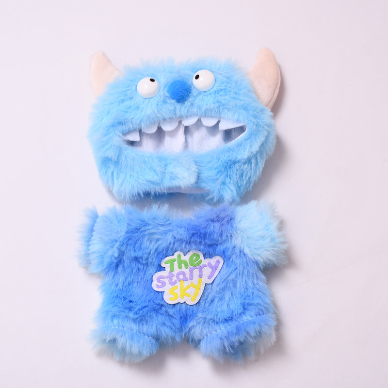 Clothes Only】Cozy & Cute: Plush Monster Costume Perfectly Fit for 17cm Labubu - Unleash Cuteness and Fun