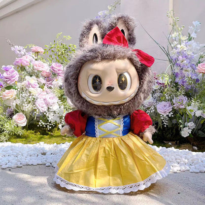 Only Clothes for Sale] Unleash Your Inner Royalty with the Queen Red Cloak - Perfectly Tailored for 58cm ZIMOMO Labubu Dolls, a Must-Have for Collectors!