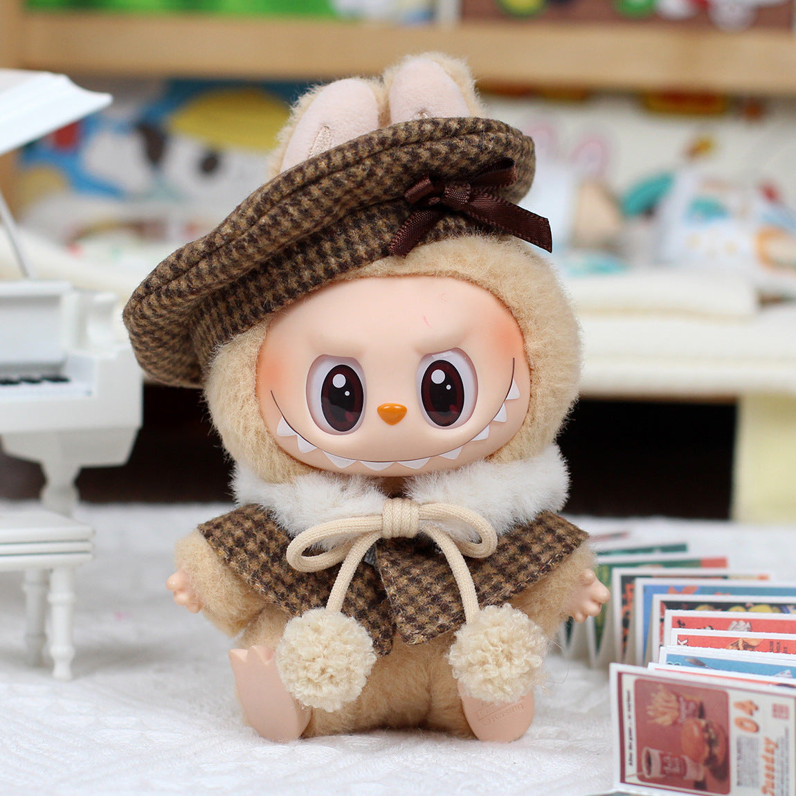 17cm Labubu Skullpanda Stylish CC Style Cape – Elevate Your Doll's Fashion Game with Trendy Accessories